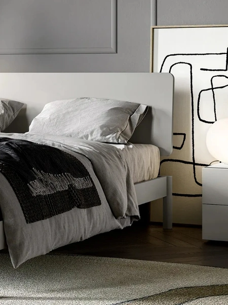 Comodino Line laccato opaco di Dielle Modus