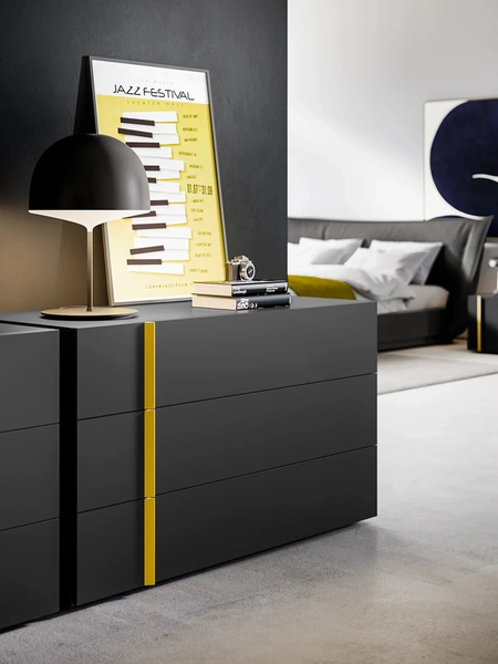 Comò Shape laccato opaco di Dielle Modus