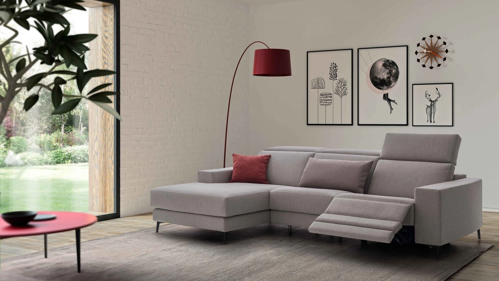 Divano relax con penisola Max di Confort Line