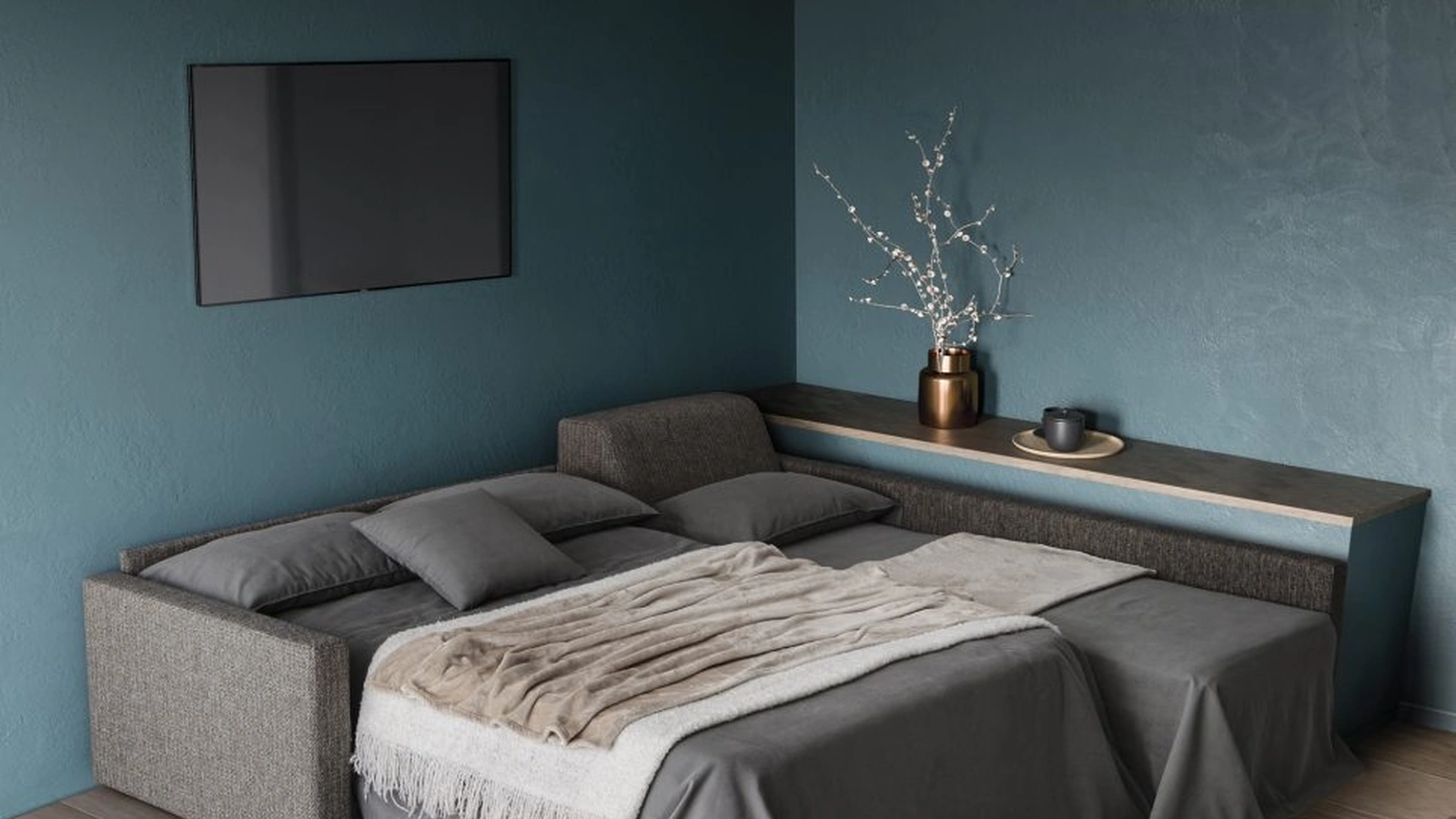 Divano letto con penisola contenitore Park di Confort Line