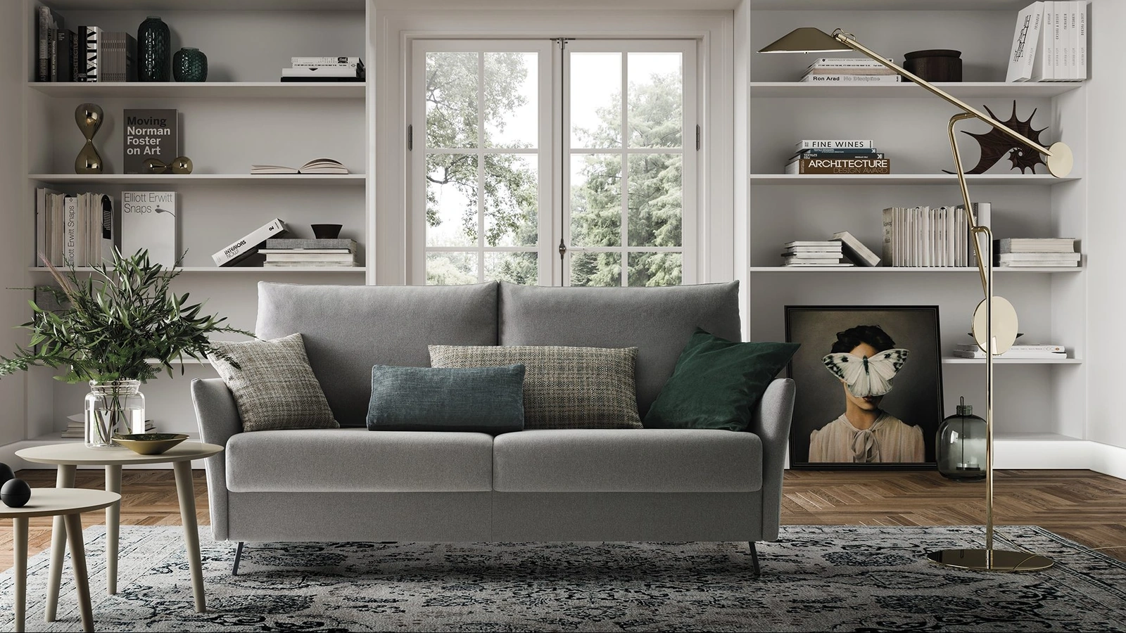 Divano letto lineare Vintage di Confort Line