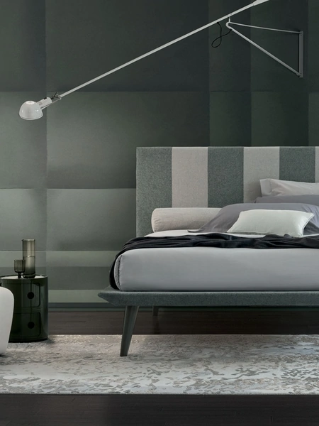 Letto con testiera Abaco di Oggioni