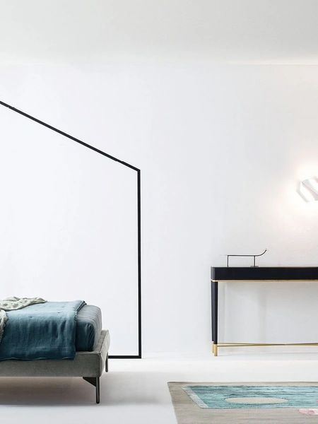 Letto in tessuto con testiera Ada di Twils