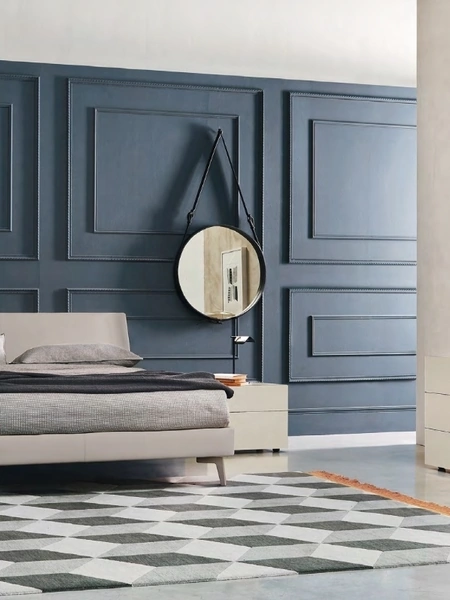 Letto Aliante Imbottito 3|0 con testiera di Sangiacomo