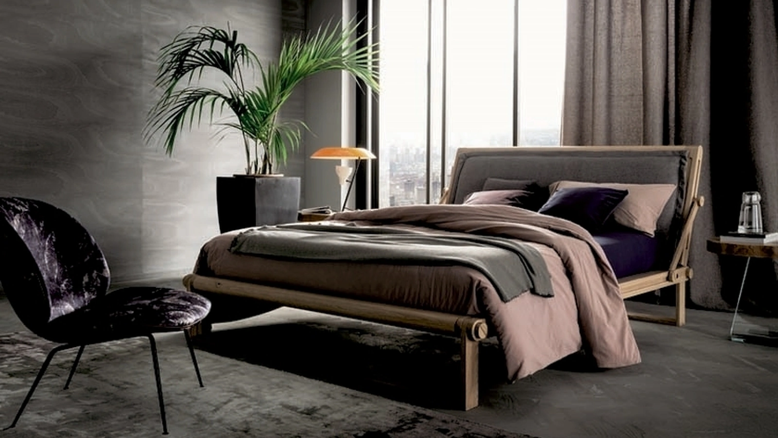 Letto con testiera reclinabile Tecno di Alta Corte