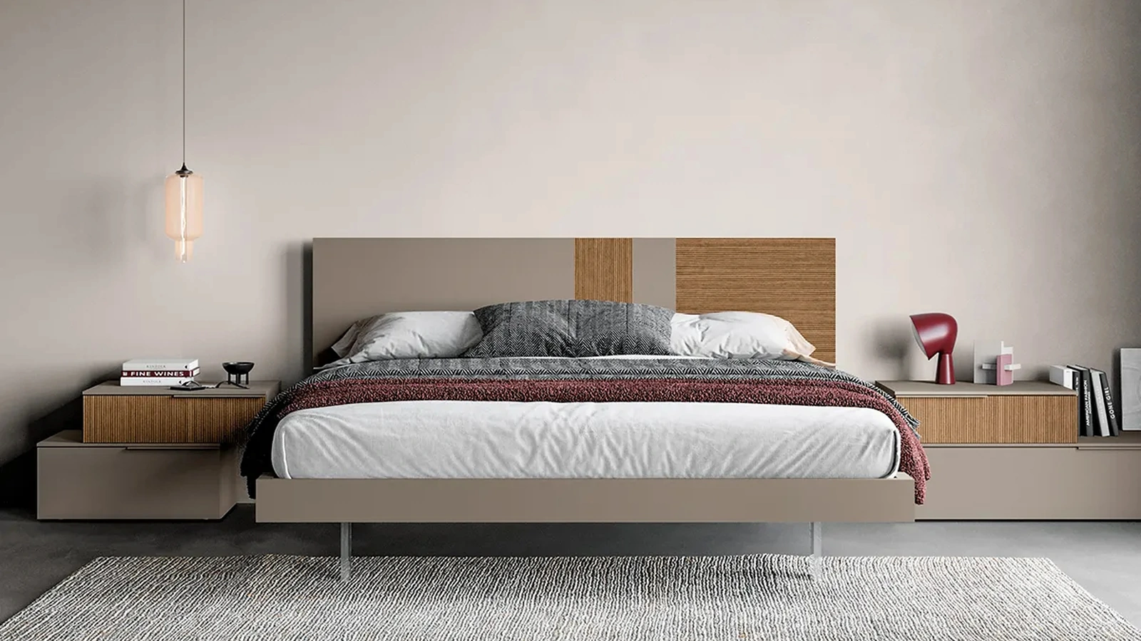 Letto con testiera Blade di Adok