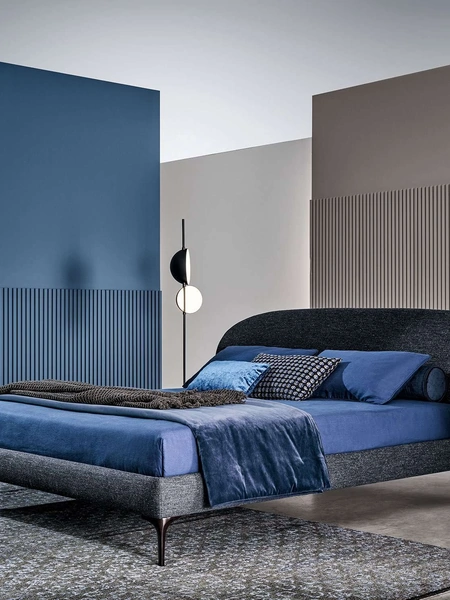 Letto in tessuto con testiera Carnaby di Twils