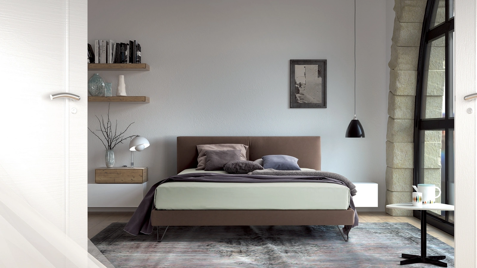 Letto matrimoniale in pelle Elegante di Confort Line