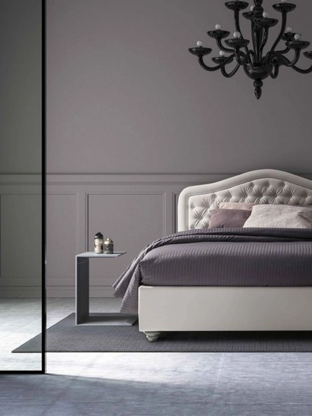 Letto con testiera sagomata e trapuntata Impero di Confort Line