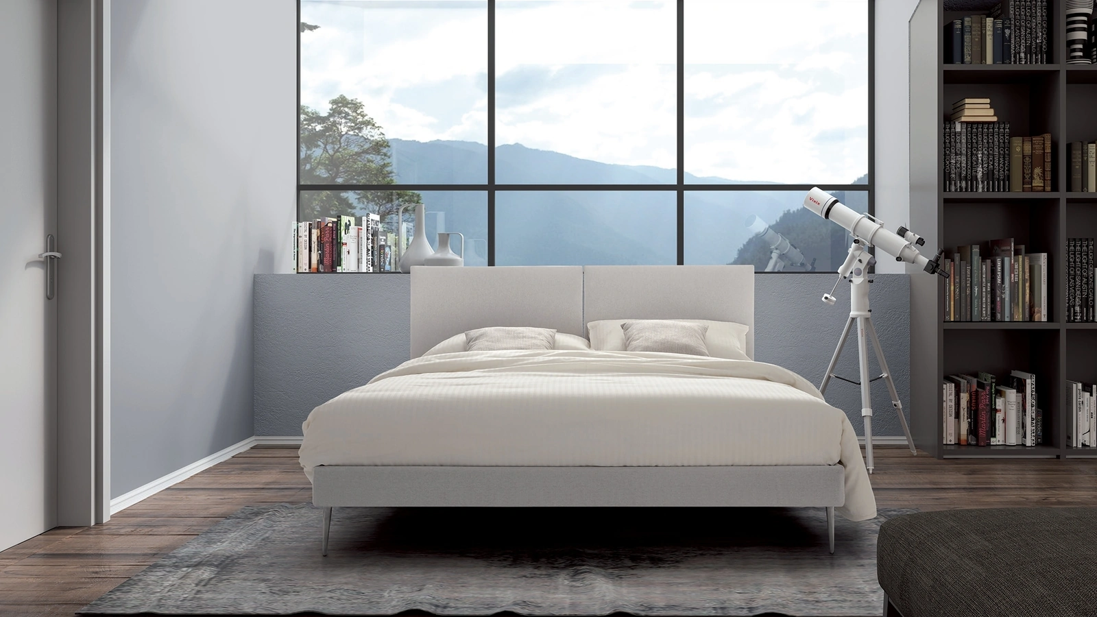 Letto matrimoniale in tessuto Leggero di Confort Line