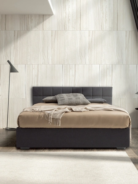 Letto con testiera trapuntata Quadro di Confort Line