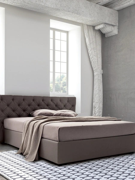 Letto con testiera lavorazione capitonné Raggio di Confort Line