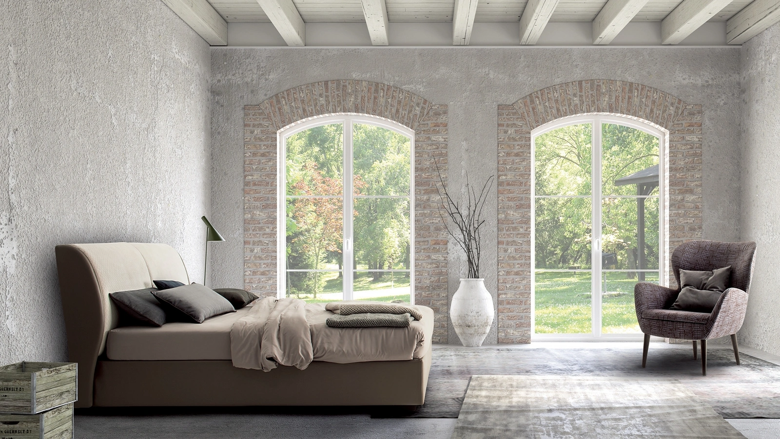 Letto matrimoniale con testiera Tempo di Confort Line