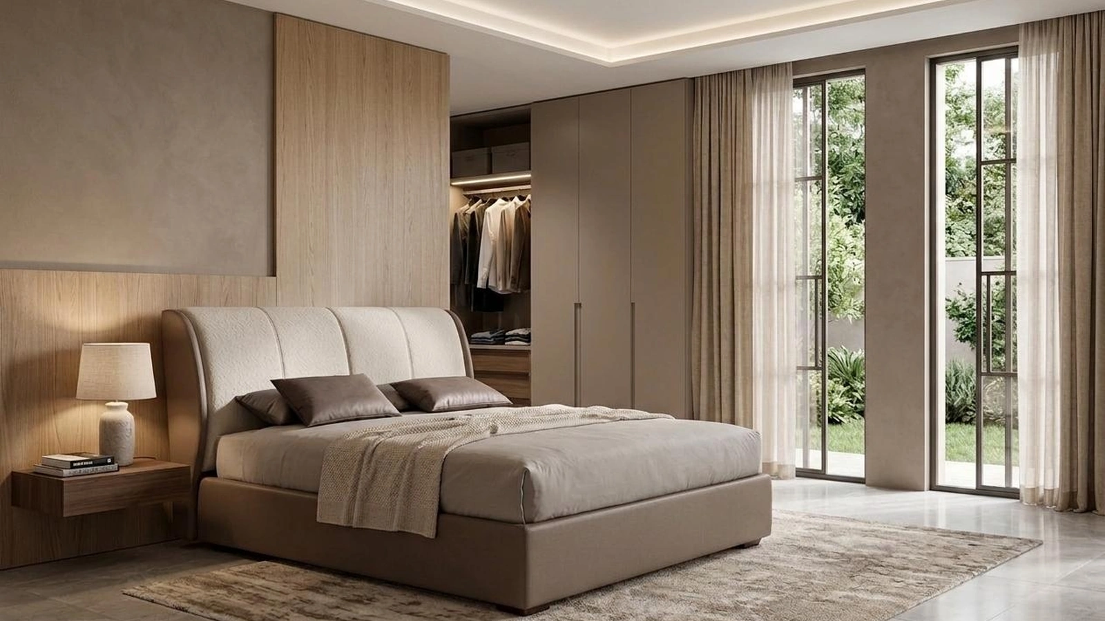 Letto matrimoniale con testiera Tempo di Confort Line