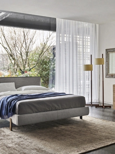 Letto in tessuto imbottito Decor di Sangiacomo