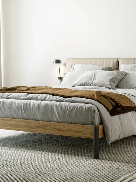 Letto con testiera in tessuto imbottito Eden Soft di Dielle Modus