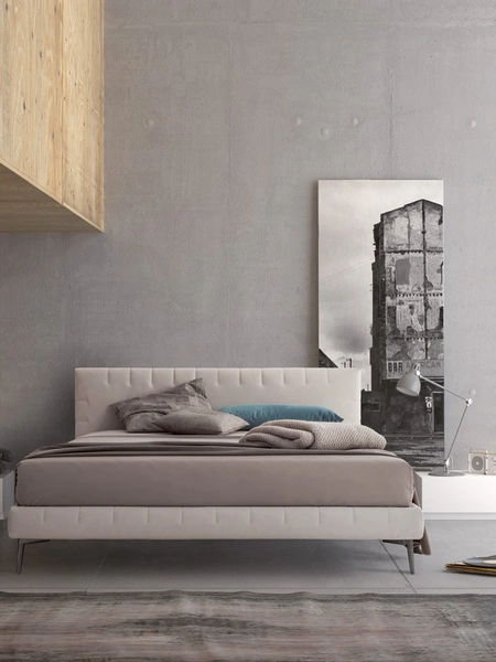 Letto matrimoniale in pelle Echo di Confort Line