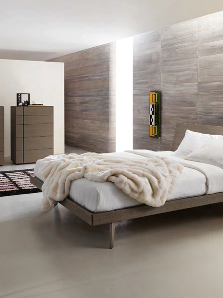 Letto Febo 1|0 in legno con testiera di Sangiacomo