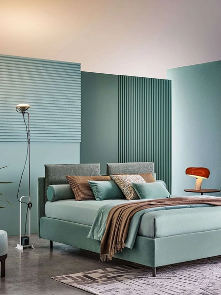 Letto matrimoniale in tessuto Frick di Twils