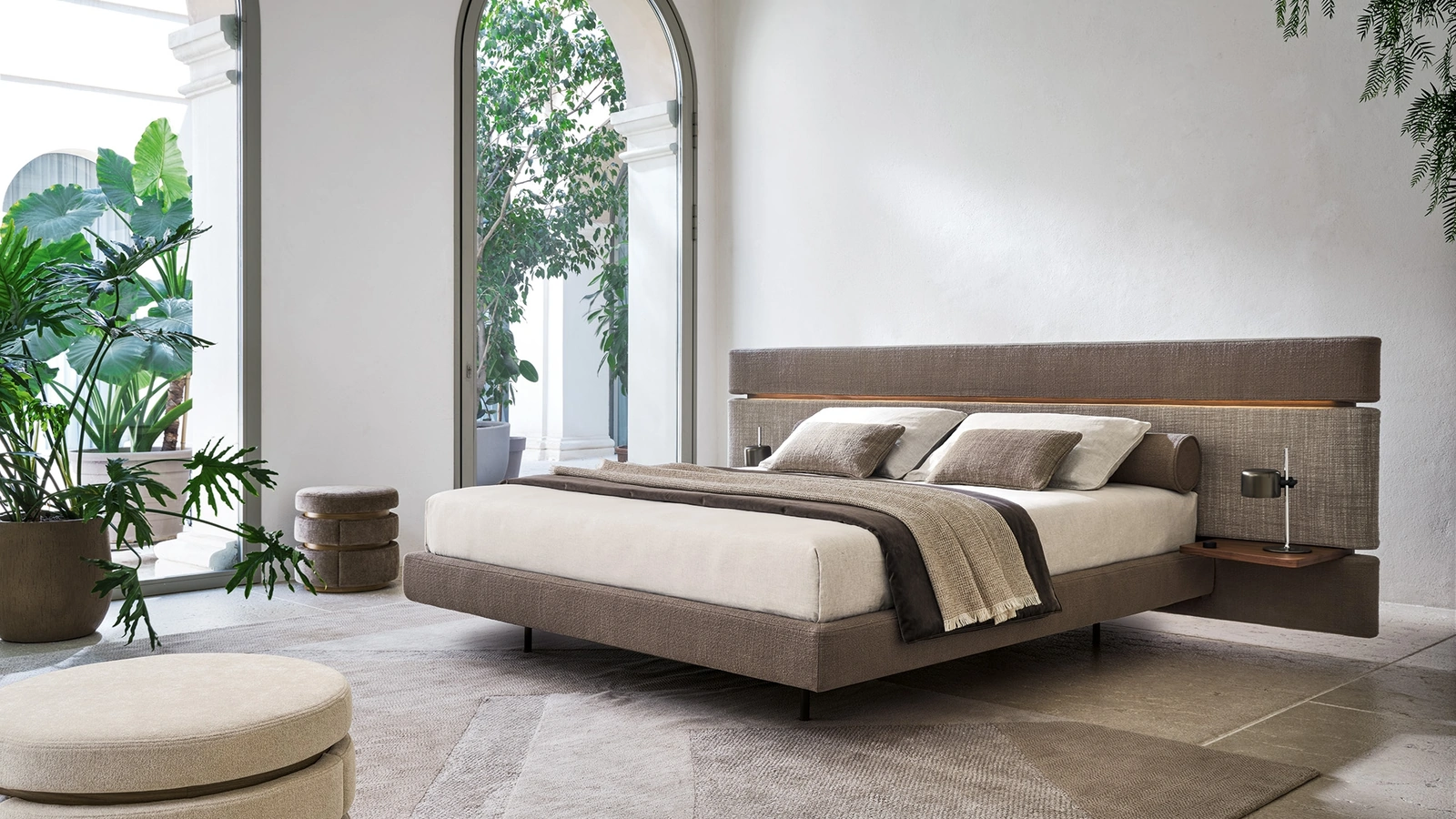 Letto matrimoniale Infinito con box contenitore di Twils
