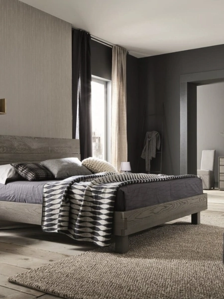 Letto matrimoniale moderno in rovere Kenzo di Alta Corte