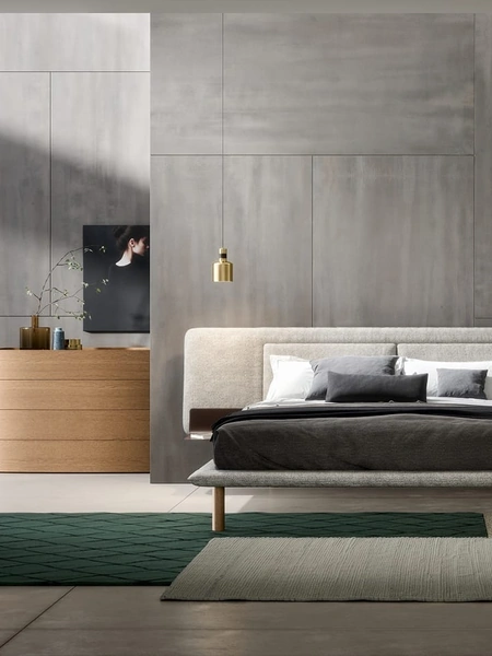 Letto Matisse in tessuto imbottito di Novamobili