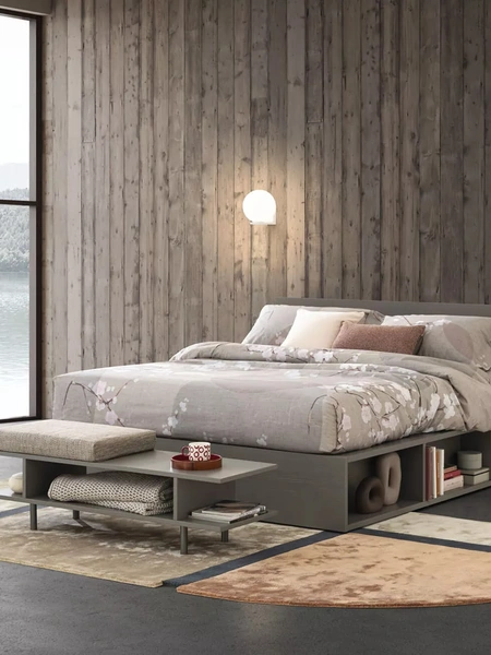 Letto in legno Pongo con box contenitore di Oggioni