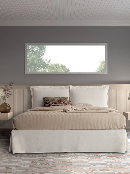 Letto matrimoniale classico in tessuto Onda di Confort Line