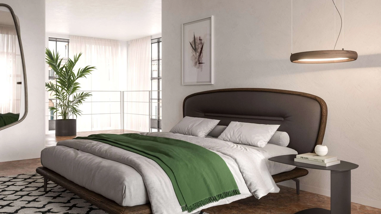 Letto in pelle Romance di Ozzio