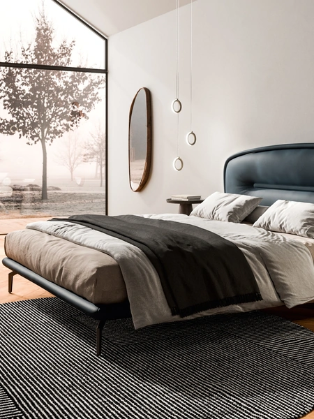 Letto in pelle Romance di Ozzio