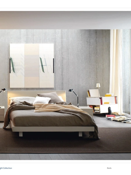 Letto matrimoniale Brio con testiera di Sangiacomo