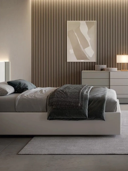 Letto matrimoniale con contenitore Side di Adok