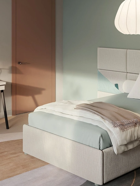 Letto singolo con box contenitore Boiserie Marlene di Twils