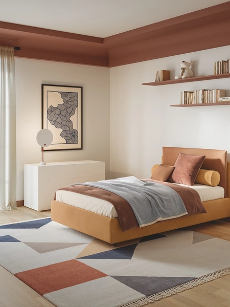 Letto Singolo in tessuto Frick di Twils