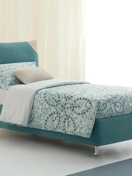 Letto Singolo in tessuto con testiera Golf 200M Bag di Oggioni