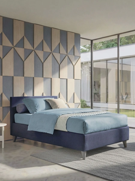 Letto singolo con contenitore Golf 203 di Oggioni