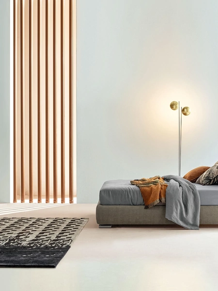 Letto in tessuto con testiera Soul di Twils