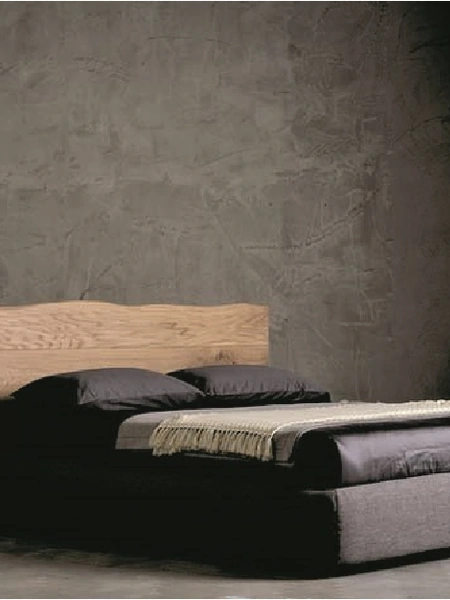 Letto con testiera in legno e box contenitore Wood di Alta Corte