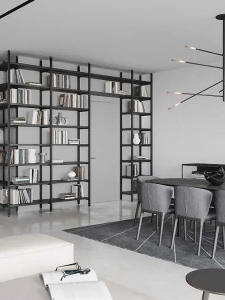 Libreria angolare Pontile di Novamobili