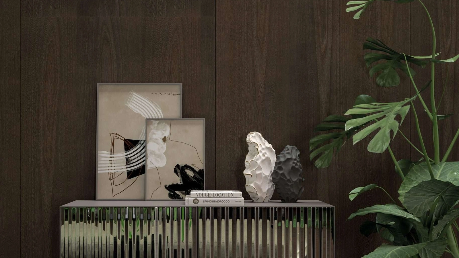 Madia Alfetta in vetro cannettato di Ozzio 