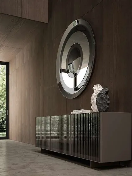 Madia Alfetta in vetro cannettato di Ozzio