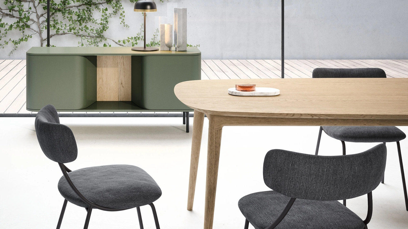 Madia Bay in laccato opaco di Novamobili