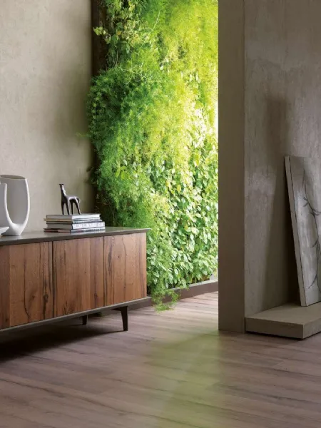 Madia in legno di Rovere vecchio con piedini in metallo Brera di Ozzio