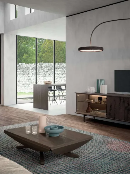 Madia a quattro ante Brera Vetro in vetro e legno di Ozzio