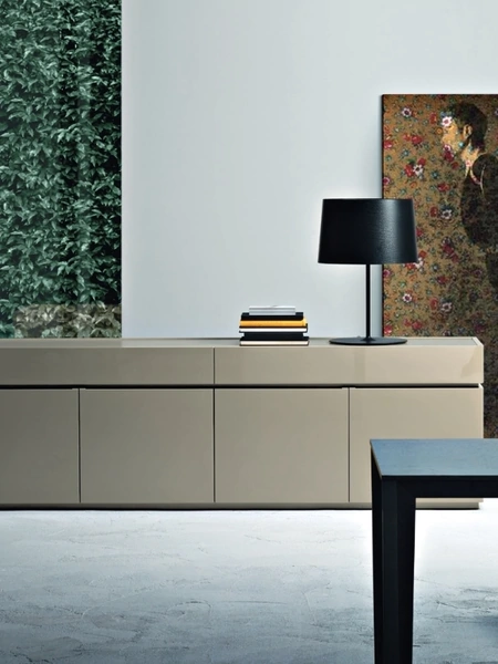 Madia Cidori 04 in laccato Juta lucido e opaco di Sangiacomo