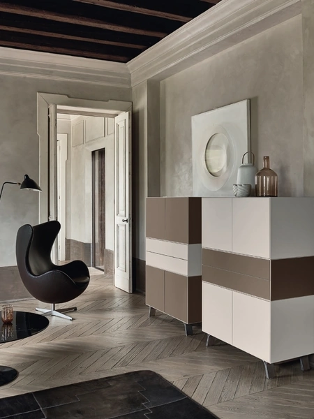 Madia Domino IN 3 04N in laccato opaco di Sangiacomo