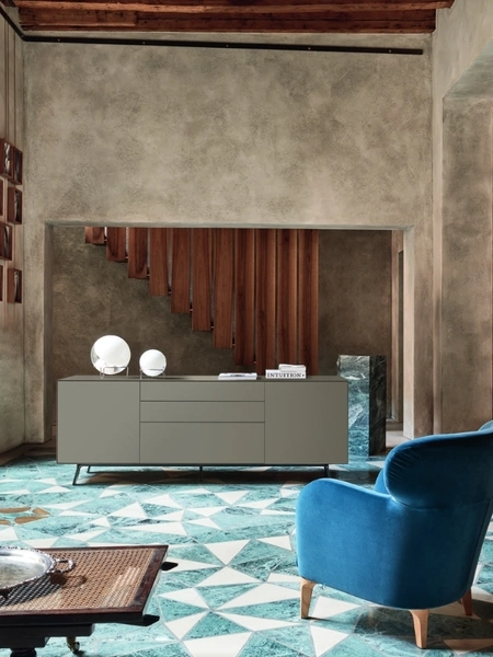 Madia Domino Mono 20M in laccato Visone opaco di Sangiacomo