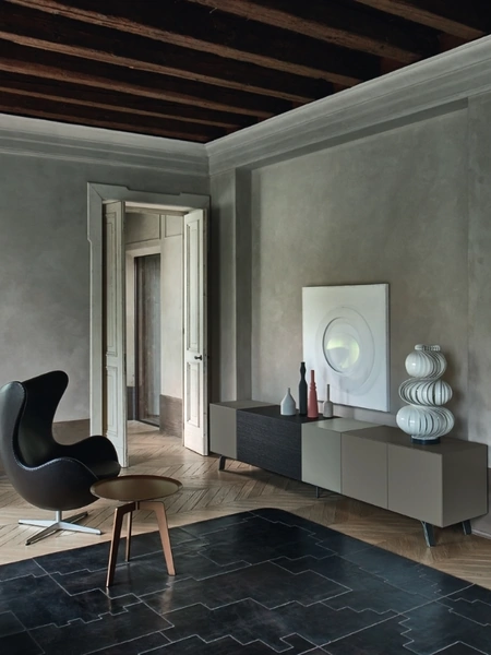 Madia Domino Più 15P in laccato opaco di Sangiacomo