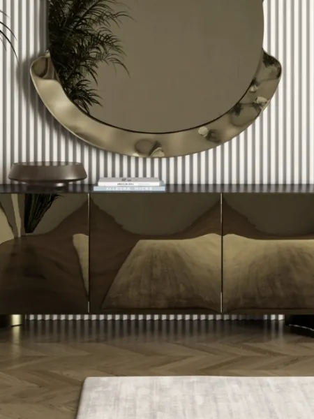 Madia Eden in specchio bronzo di Bontempi