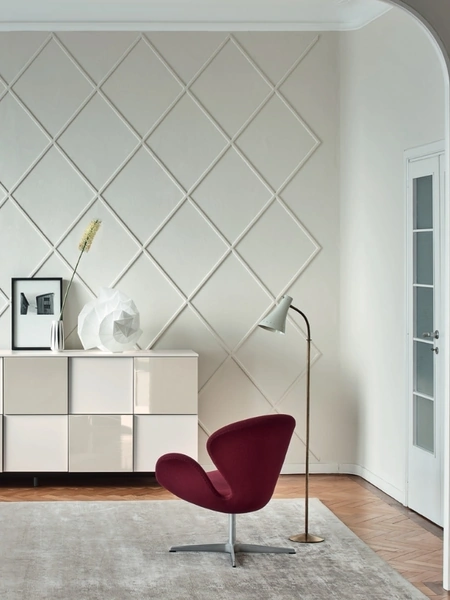 Madia Incontro 31 in laccato lucido di Sangiacomo